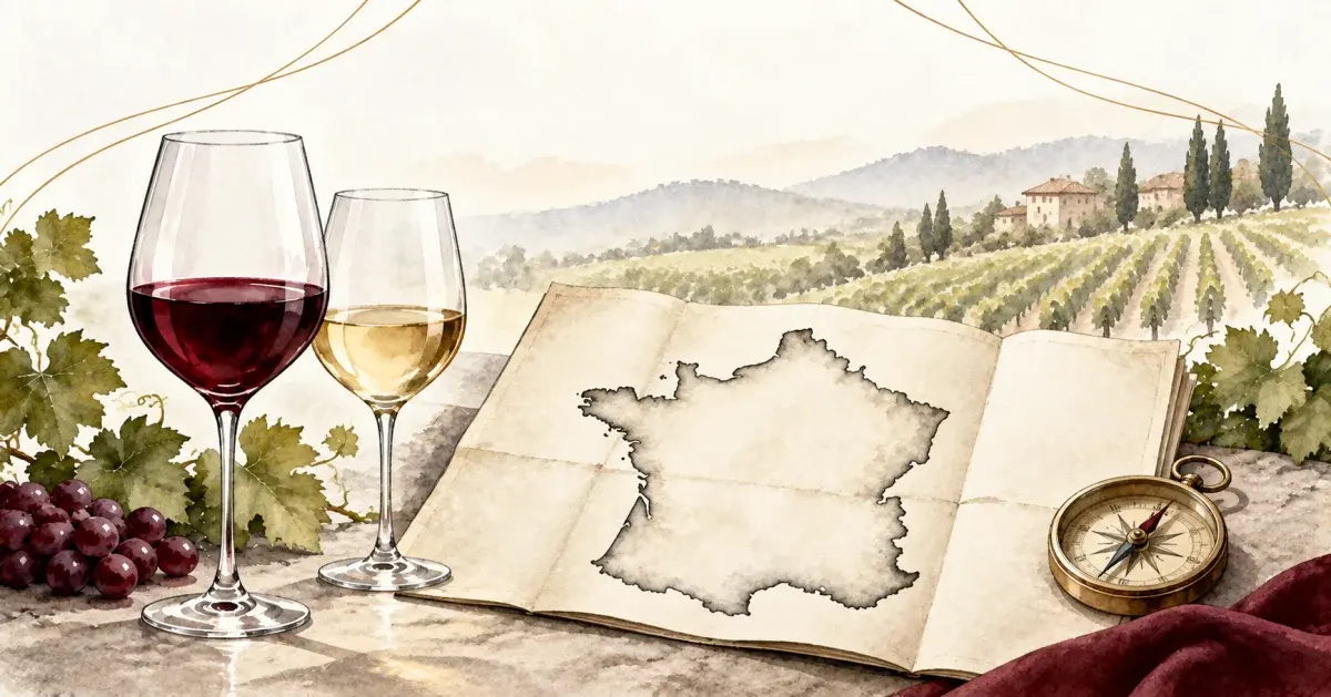 フランスワイン主要10地方AOC地図まとめ｜ソムリエ・ワインエキスパート試験の産地整理のアイキャッチ画像